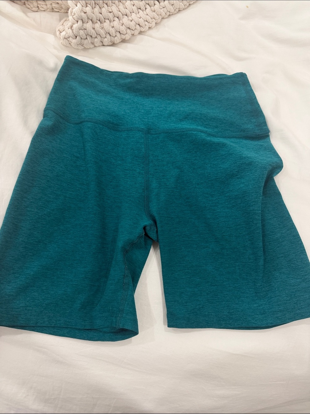 Beyond Yoga Teal High-Waist Bike Shorts
